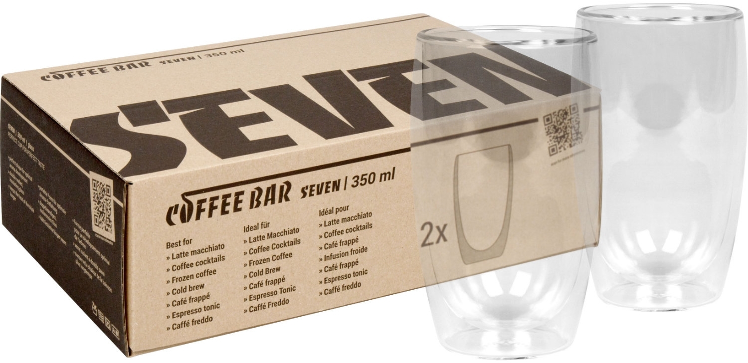 KÖNITZ 2er Set Coffee Bar SEVEN Kaffeeglas 350 ml im Geschenkkarton Bild 1