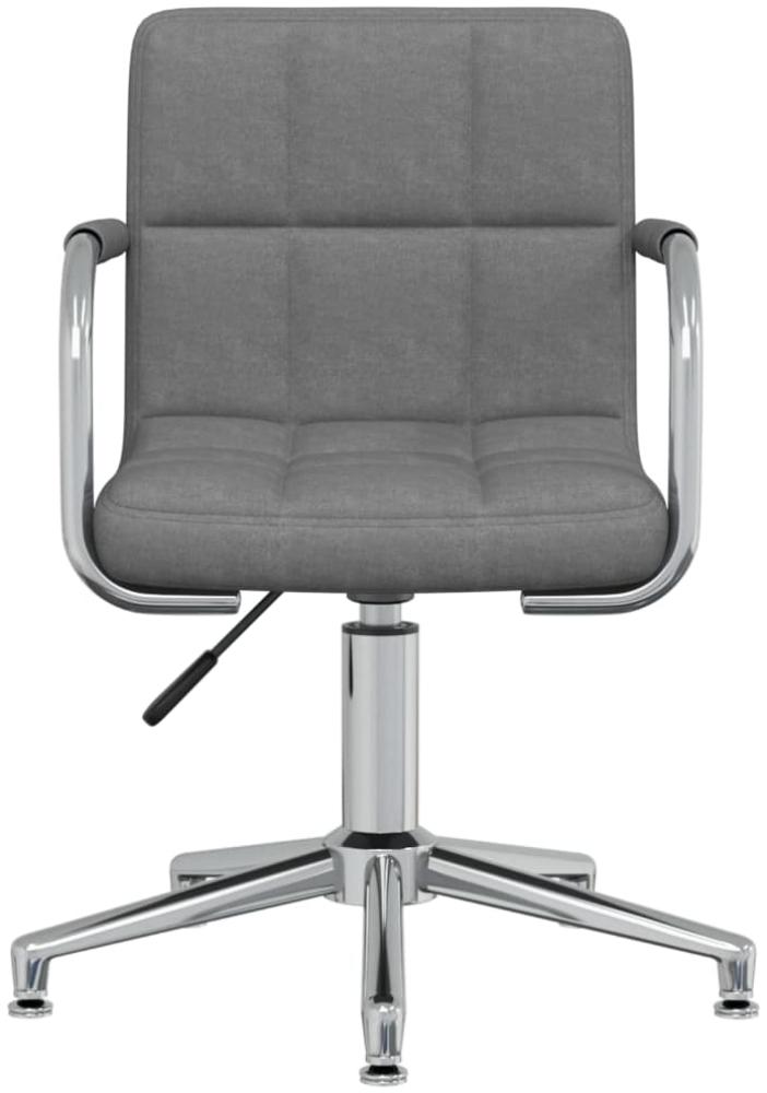 vidaXL Esszimmerstuhl Drehbar Hellgrau Stoff, Drehbar [3088062] Bild 1