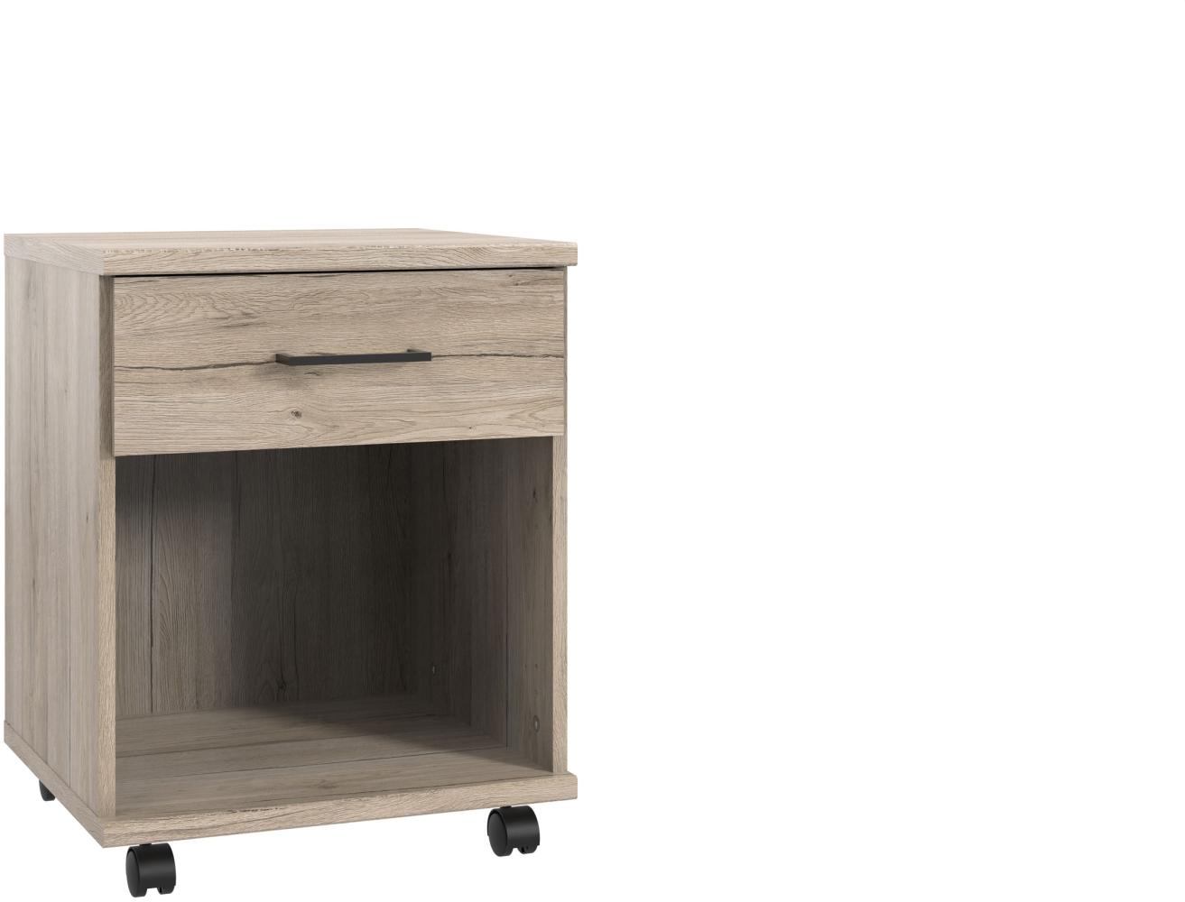 Rollcontainer >HOME DESK< in San Remo Eiche Nachbildung - 46x58x40cm (BxHxT) Bild 1