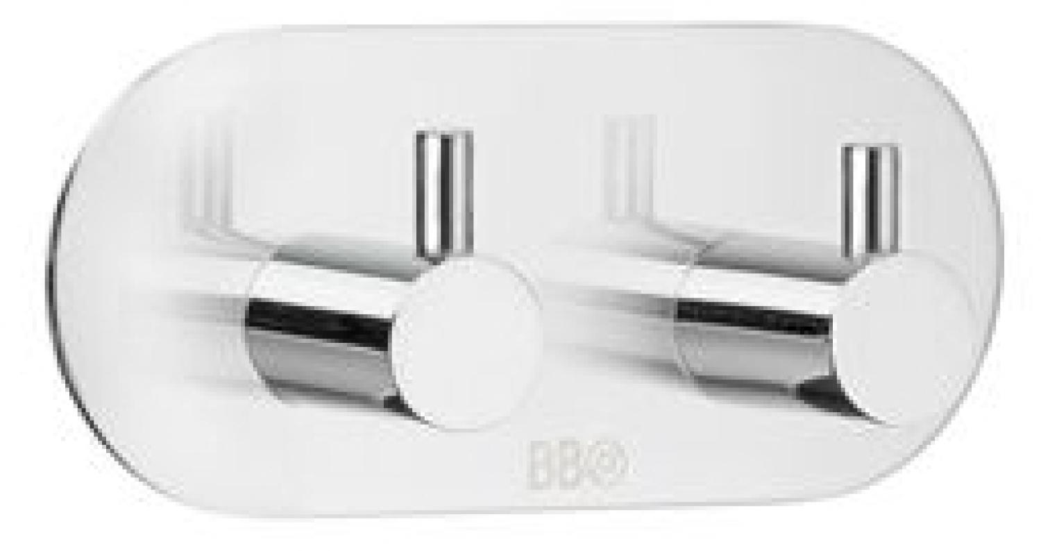 Smedbo Design Doppel Haken Edelstahl poliert BK1102 Bild 1