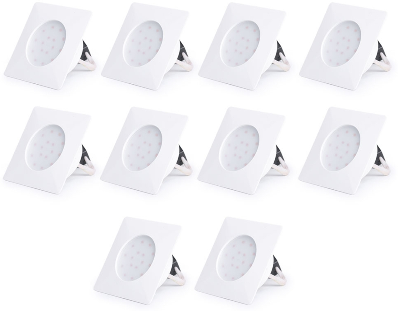 10er Set LED Decken-Einbaustrahler, weiß, 10,2 cm, TINUS Bild 1