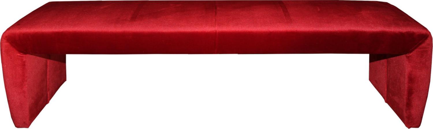 Casa Padrino Luxus Sitzbank in Bordeaux-Rot 181 x 50 x H. 48 cm - Luxus Sitzbank Bild 1