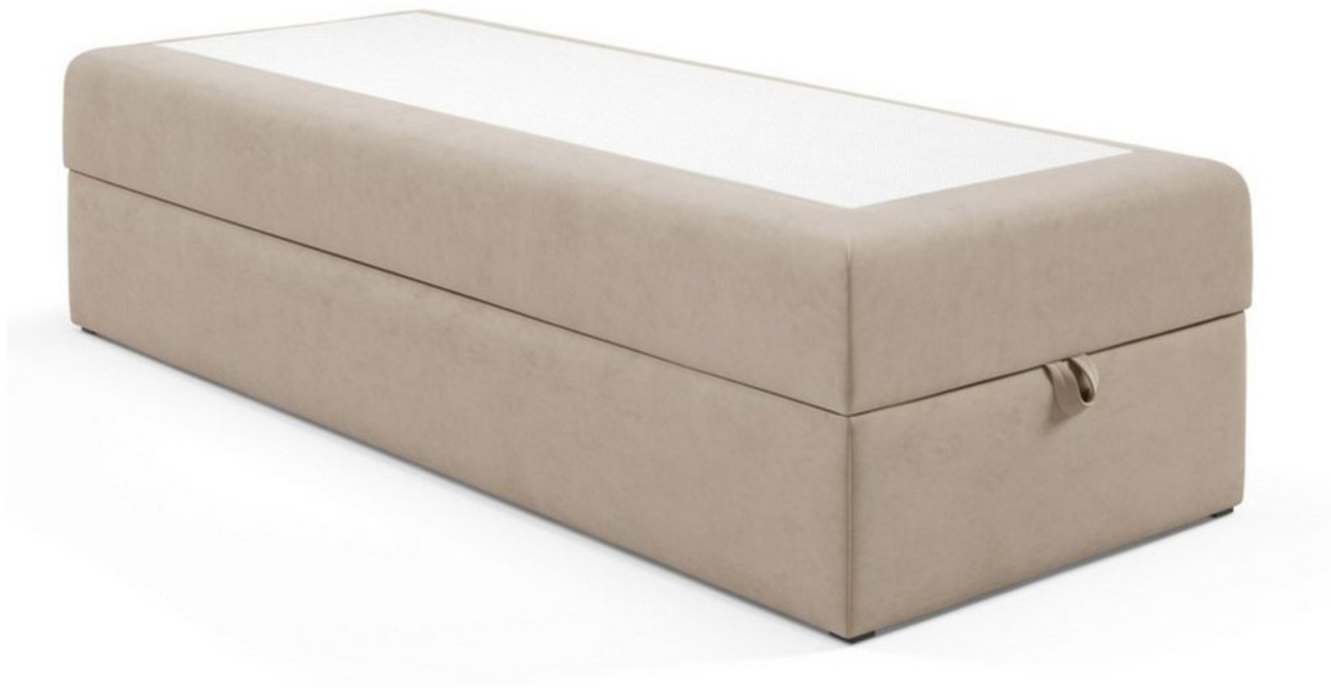 Best for Home Boxspringbett Elegantes Single Boxspringbett mit Bonellmatratze – Hotelstil (Boxbett, Rahmenbett, Gästebett, Jugendbett, Kinderbett, 70x200 80x200 90x200 100x200 cm), mit oder o. Topper, verschiedene Liefermöglichkeiten Bild 1