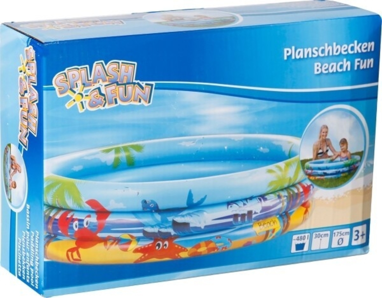 Splash & Fun Planschbecken Beach 175 cm Bild 1