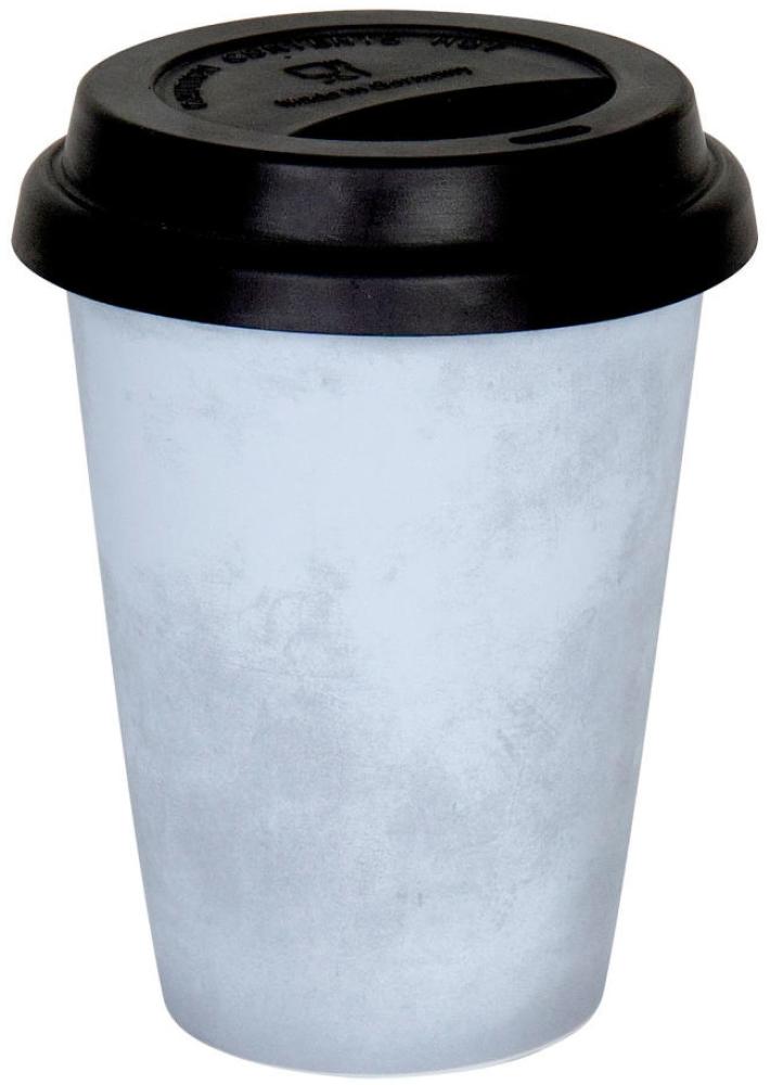 Könitz Concrete Coffee To Go Mug mit Deckel, Becher, Kaffeebecher, Porzellan, 380 ml, 11 5 162 2359 Bild 1