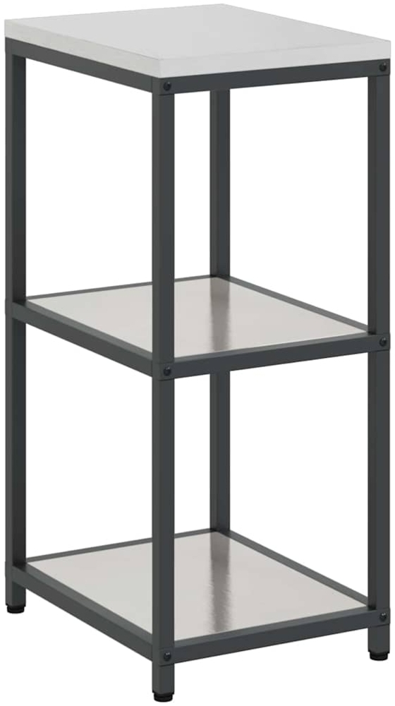 vidaXL Küchenlageregal mit Regal mit Speicher Silber Edelstahl 874972 Bild 1