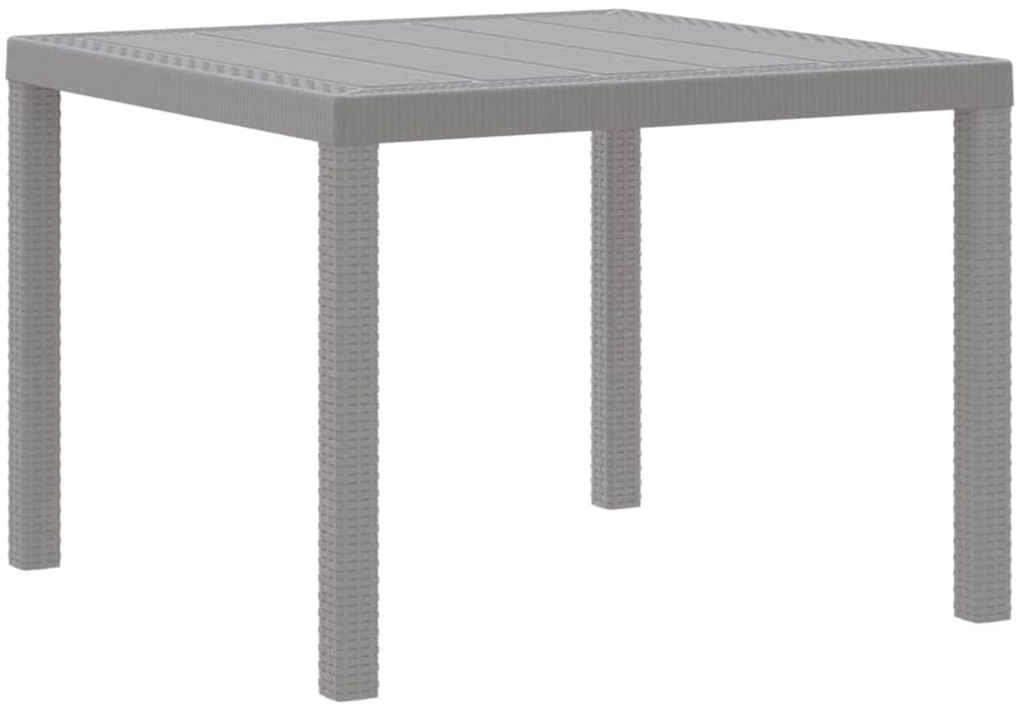 vidaXL Garten-Esstisch Hellgrau 100 x 100 x 73 cm Poly-Rattan 871683 Bild 1