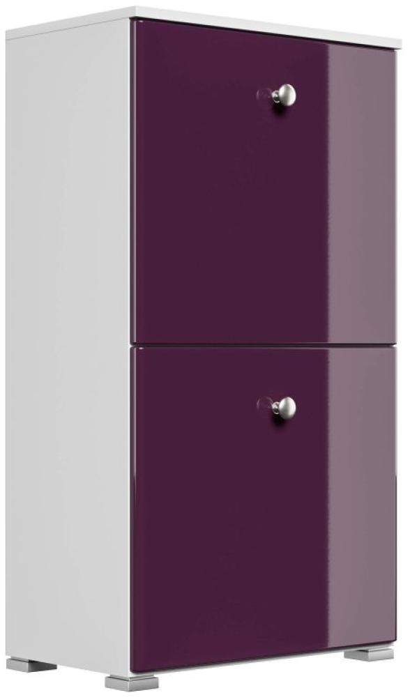 Posseik Schrank Schuhschrank Charme 2 Klappen 8 Paar 52x96 cm Brombeere Bild 1