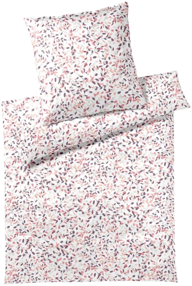 Elegante Interlock Jersey Bettwäsche Visible 3585-1 Peach Rosa 135x200 Bild 1