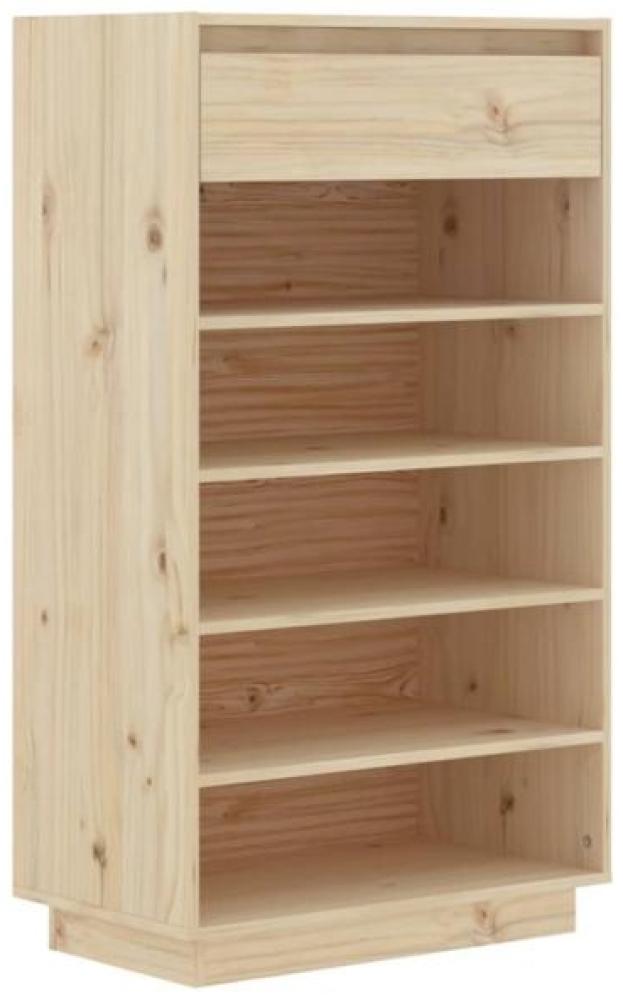 Schuhregal 60 x 34 x 105 cm Massivholz Kiefer Bild 1