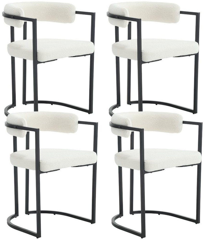 WAHSON OFFICE CHAIRS Esszimmerstuhl 2er Set, aus Samt Polsterstühle mit schwarzen Metallbeinen, Eckstühle (4 St) Bild 1