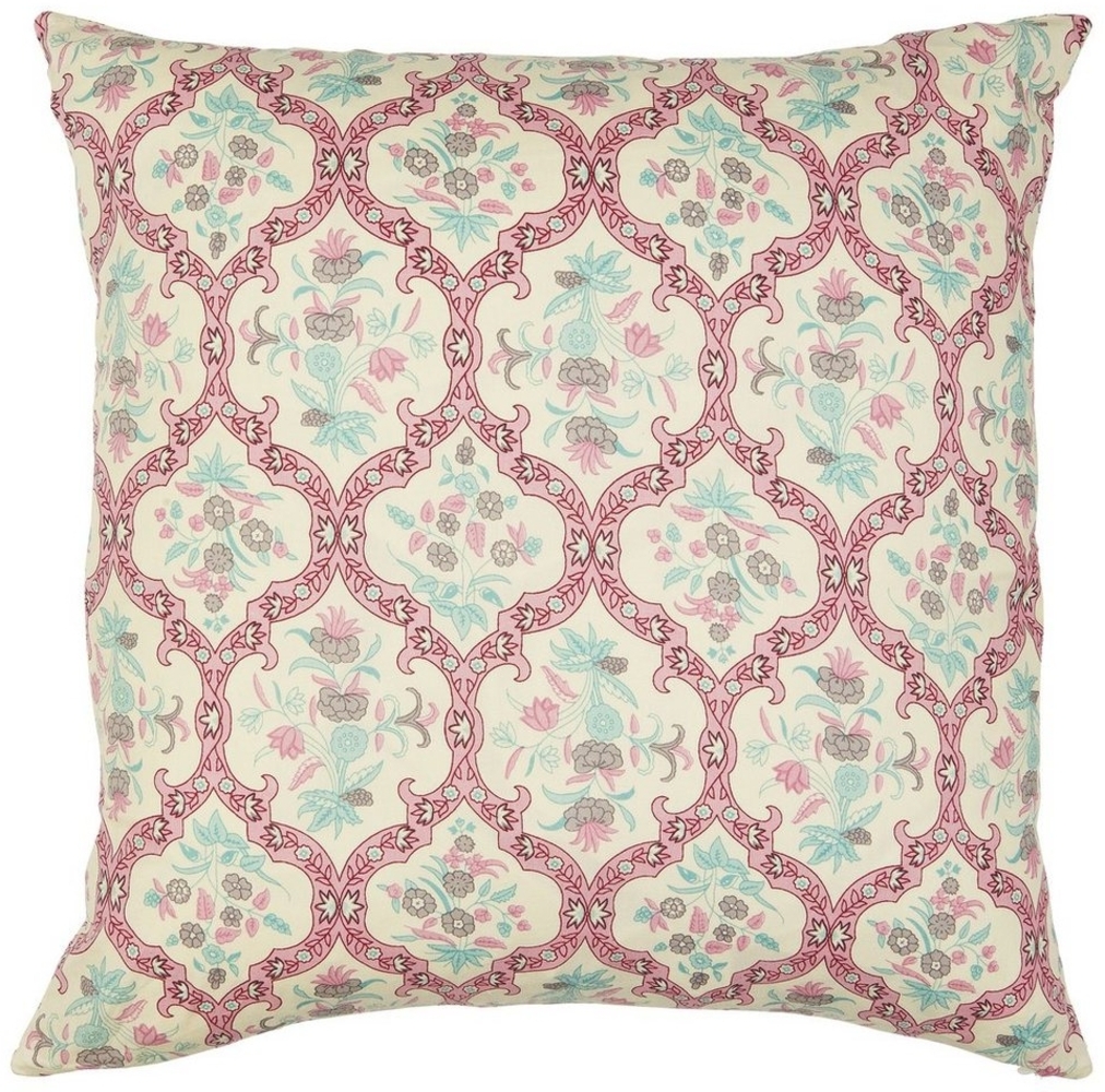 Kissenbezug Kissenhülle Blumenmuster Creme Rosa 50x50cm Cotton Laursen 2000-00 Bild 1