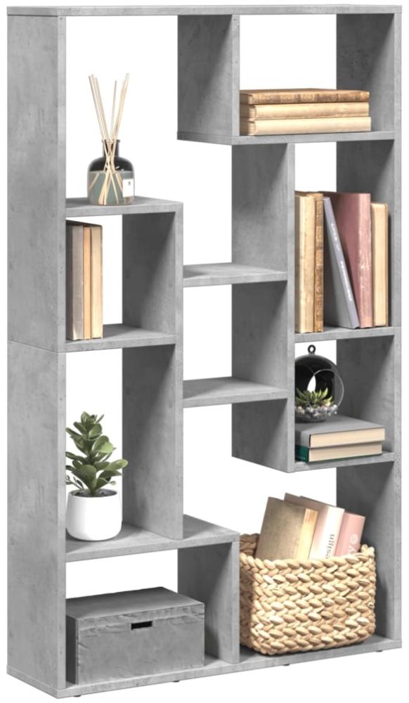 vidaXL Bücherregal Betongrau 72x20x120 cm Holzwerkstoff 858159 Bild 1