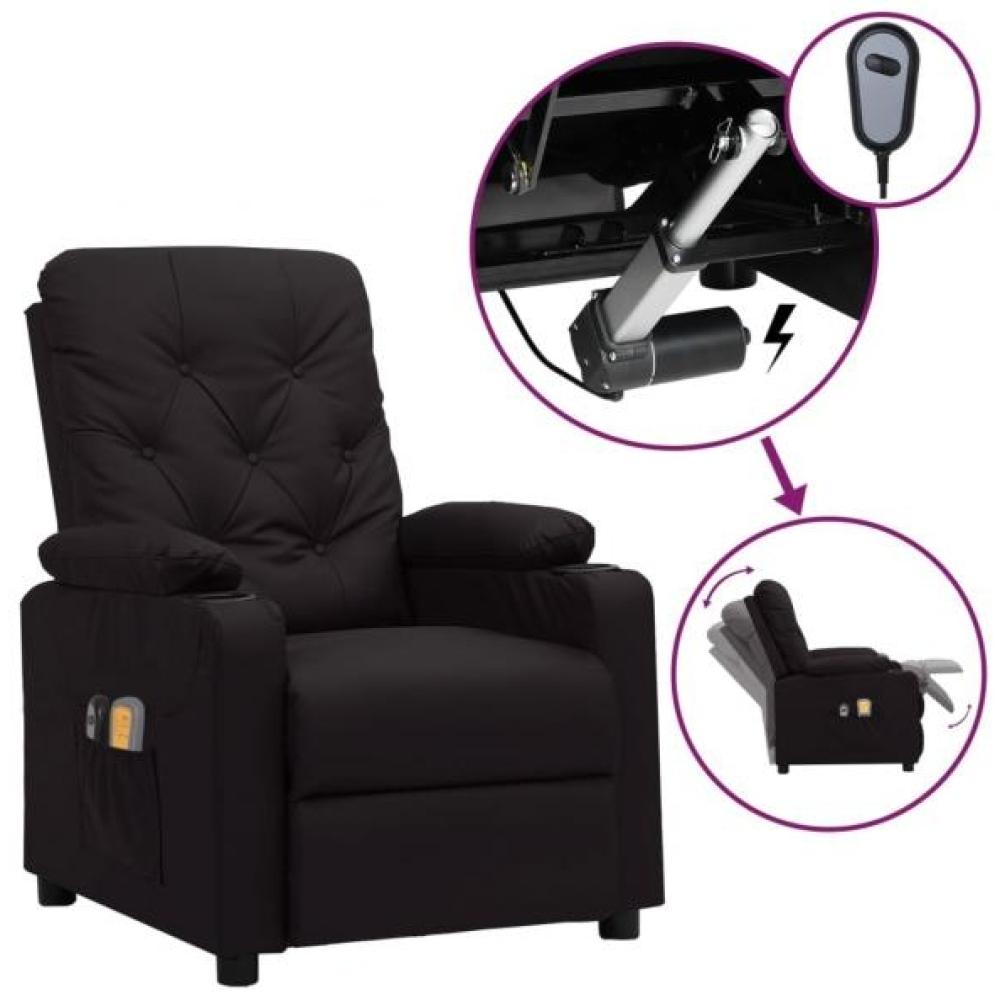 Elektrischer Massagesessel Schwarz Kunstleder [3098870] Bild 1