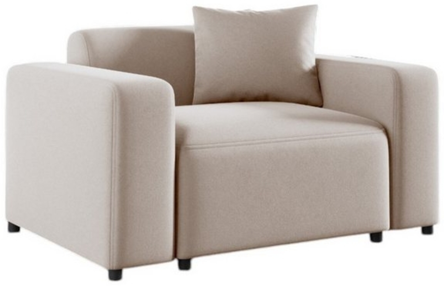 Sessel Designersessel MEGAN in Stoff Salvador Hellbeige Bild 1