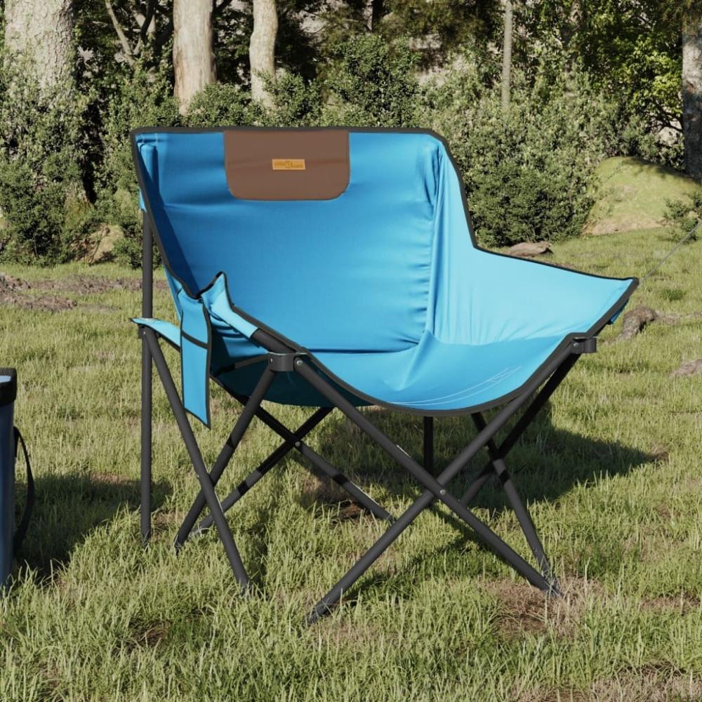 vidaXL Campingstühle 2 Stk. mit Tasche Klappbar Hellblau 366553 Bild 1