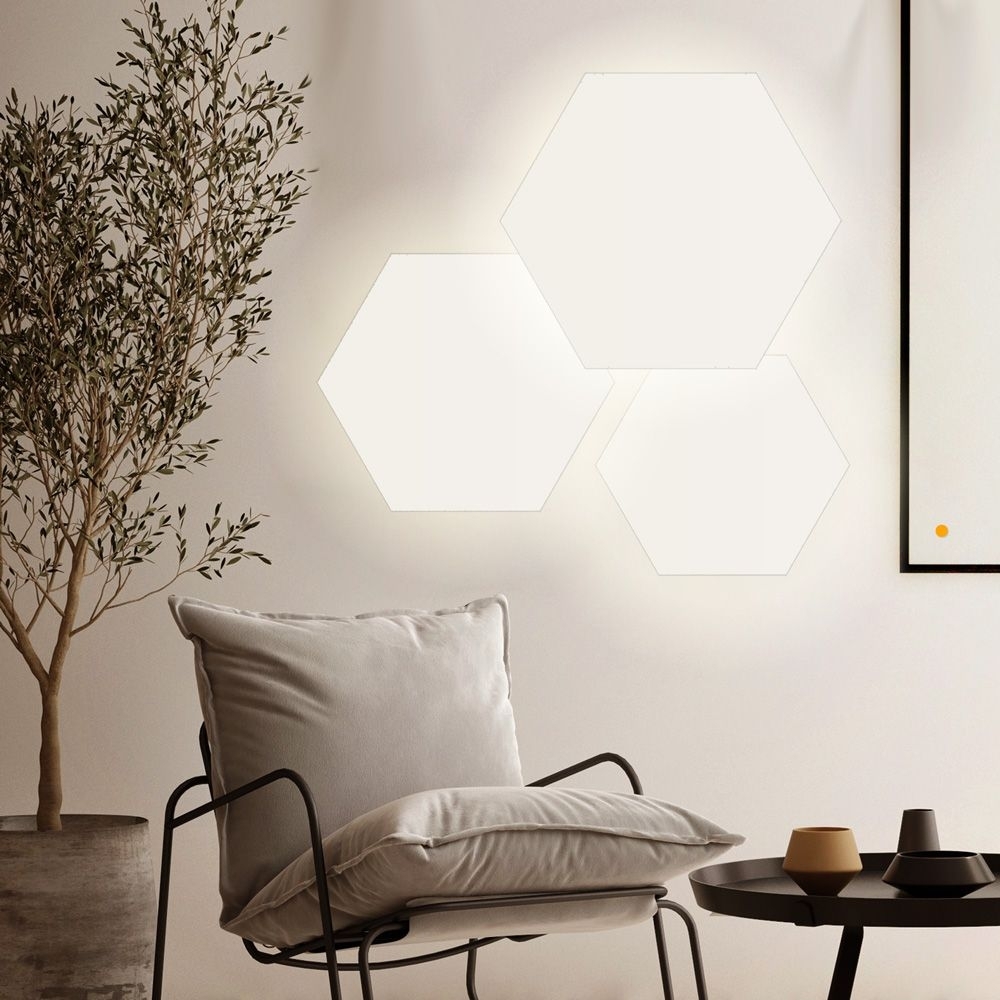 s.luce Hive indirekte LED Wandleuchte Kombination Weiß 35/45 Bild 1