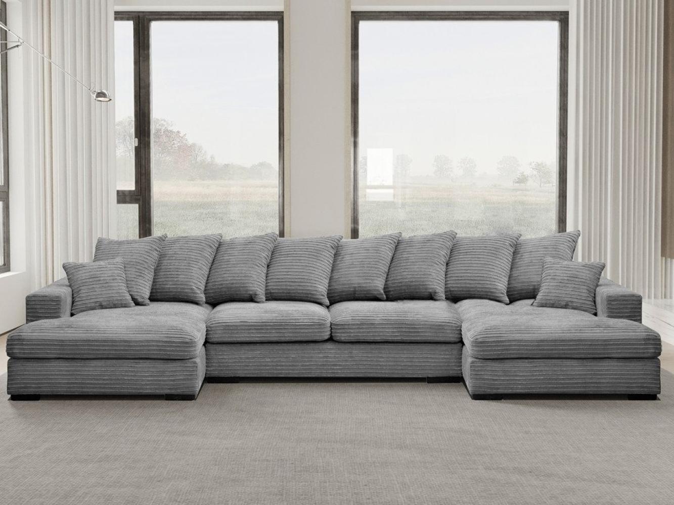 Kaiser Möbel Ecksofa Ecksofa, Sofa U-form, Couch U-form Gabon stoff Zoom, mit Relaxfunktion Bild 1