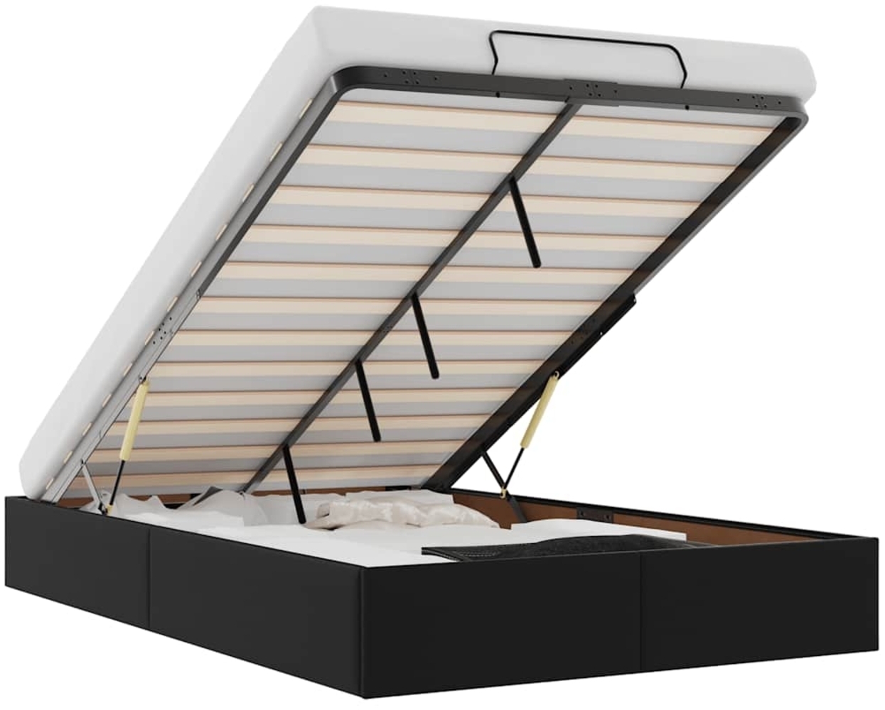 vidaXL Ottoman-Bett ohne Matratze Schwarz 120x200 cm Kunstleder 3310794 Bild 1