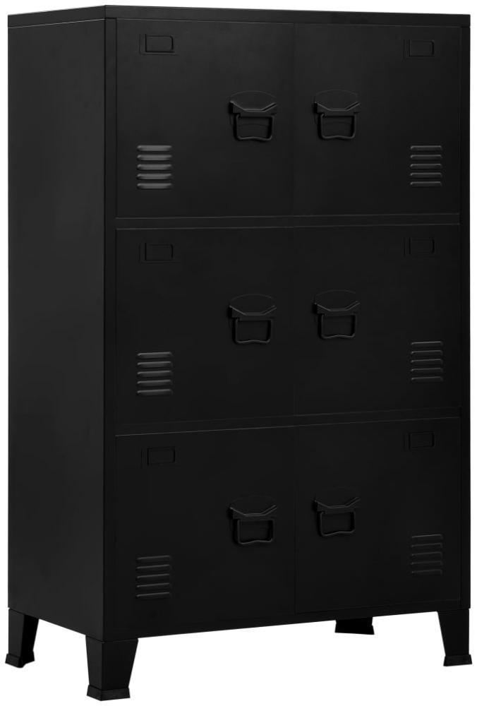 vidaXL Lagerschrank Industrial Schwarz 75x40x120 cm Stahl 145359 Bild 1