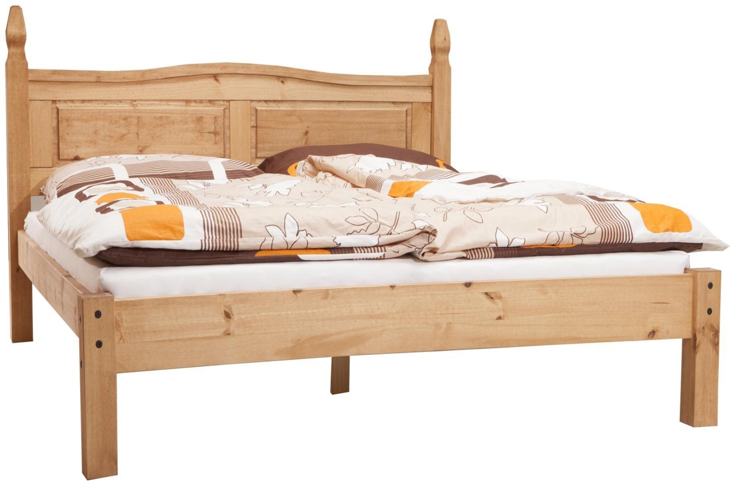 Doppelbett 180 x 200cm Kiefer massiv Ehebett Bett Bettgestell Holzbett Bild 1