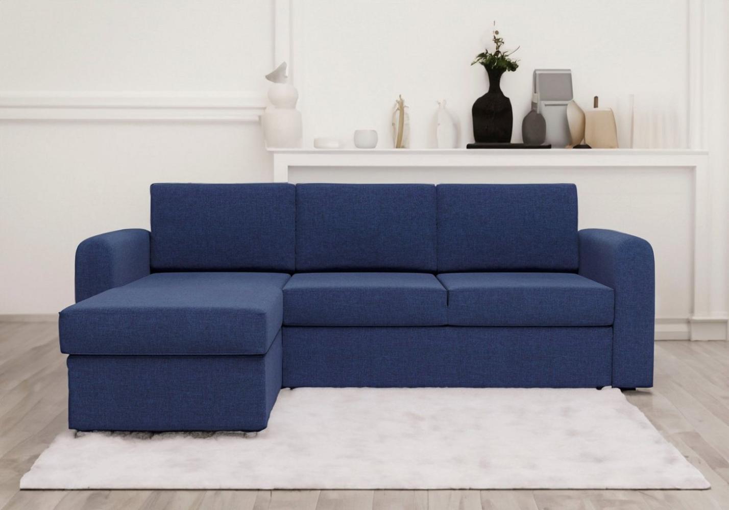 Home affaire Ecksofa Delaware, Breite 223 cm, Webstoff fein, mit Stauraum, ausziehbar, mit Bettfunktion, mit Wellenunterfederung Bild 1