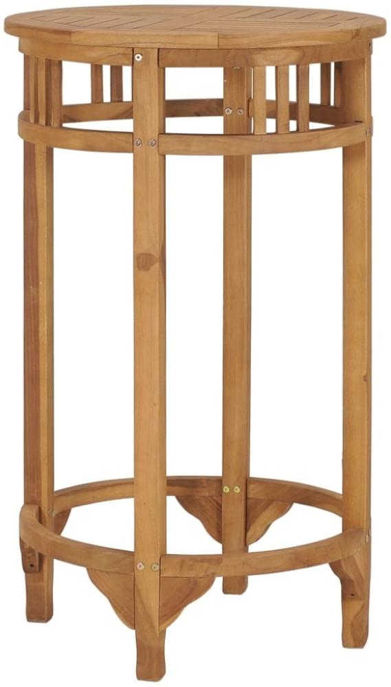 vidaXL Bartisch Ø 60 cm Massivholz Teak 49426 Bild 1