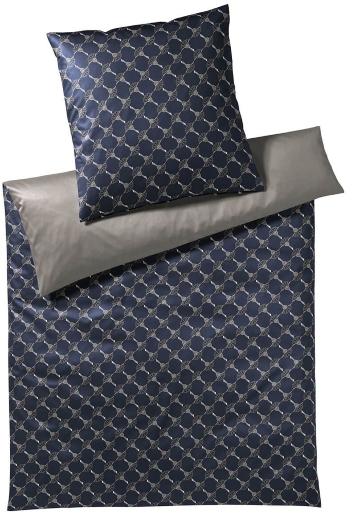 JOOP! Bettwäsche Cornflower Double 4083 22 Midnight Anthrazit Mako Satin 200 x 220 + 2x 80 x 80 cm Bild 1