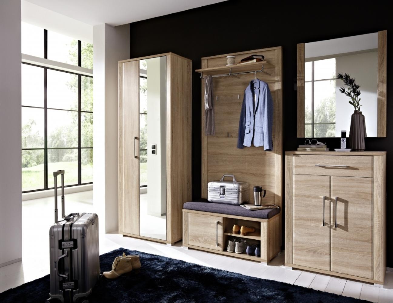 Garderobe Komplett-Set Diele GO Eiche Sägerau Dekor 5teilig Bild 1