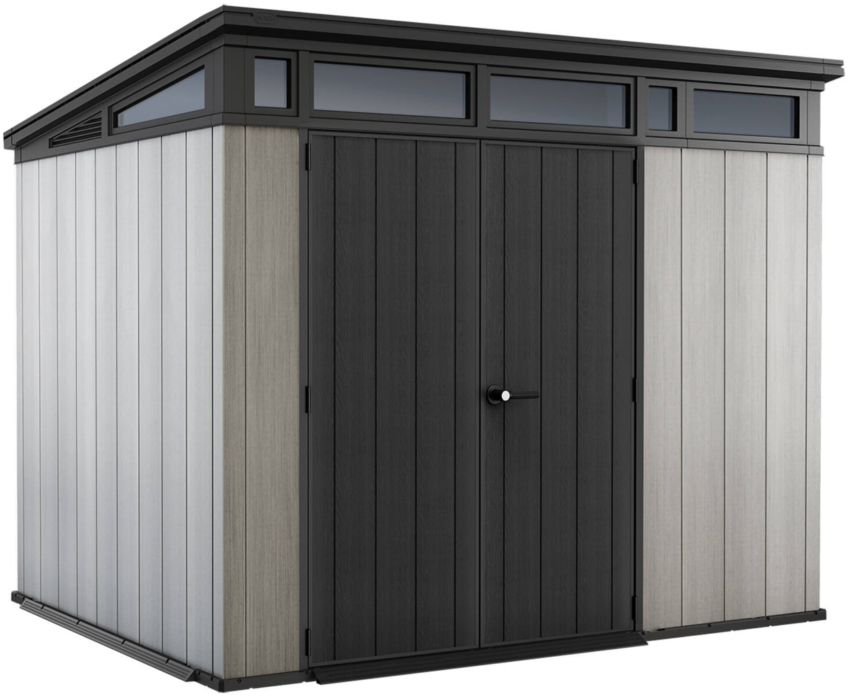 Dmora Gartenhaus Cobourg, Gartenhütte, Gartenhaus, Werkzeugschuppen, 277x218 h226 cm, Grau Bild 1