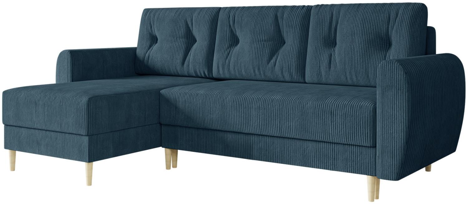 Ecksofa Jazon L Cord mit Bettkasten und Schlaffunktion (Farbe: Poso 05) Bild 1