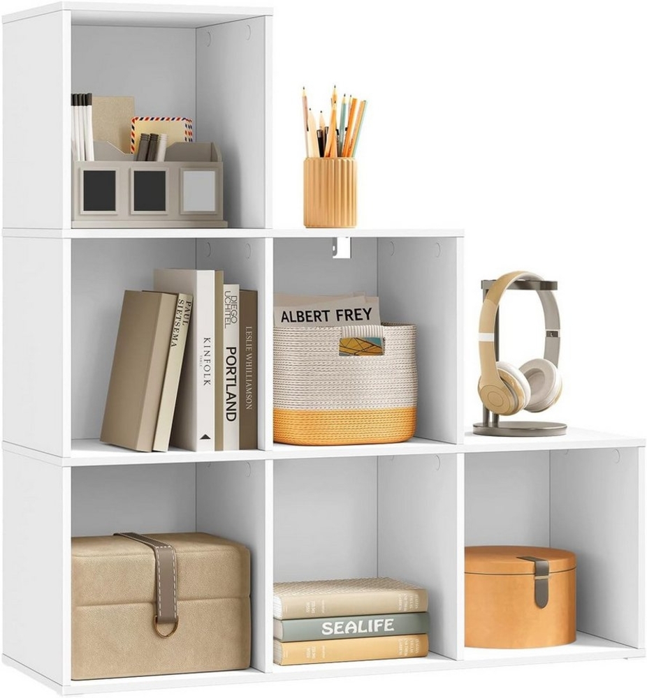 Woltu Bücherregal, 1-tlg, Würfelregal Schrank mit 6 Fächern, 90,5x90,5x30 cm Bild 1