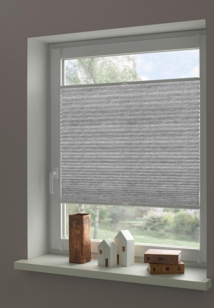 Gardinia Plissee grau Lilly Green Bild 1