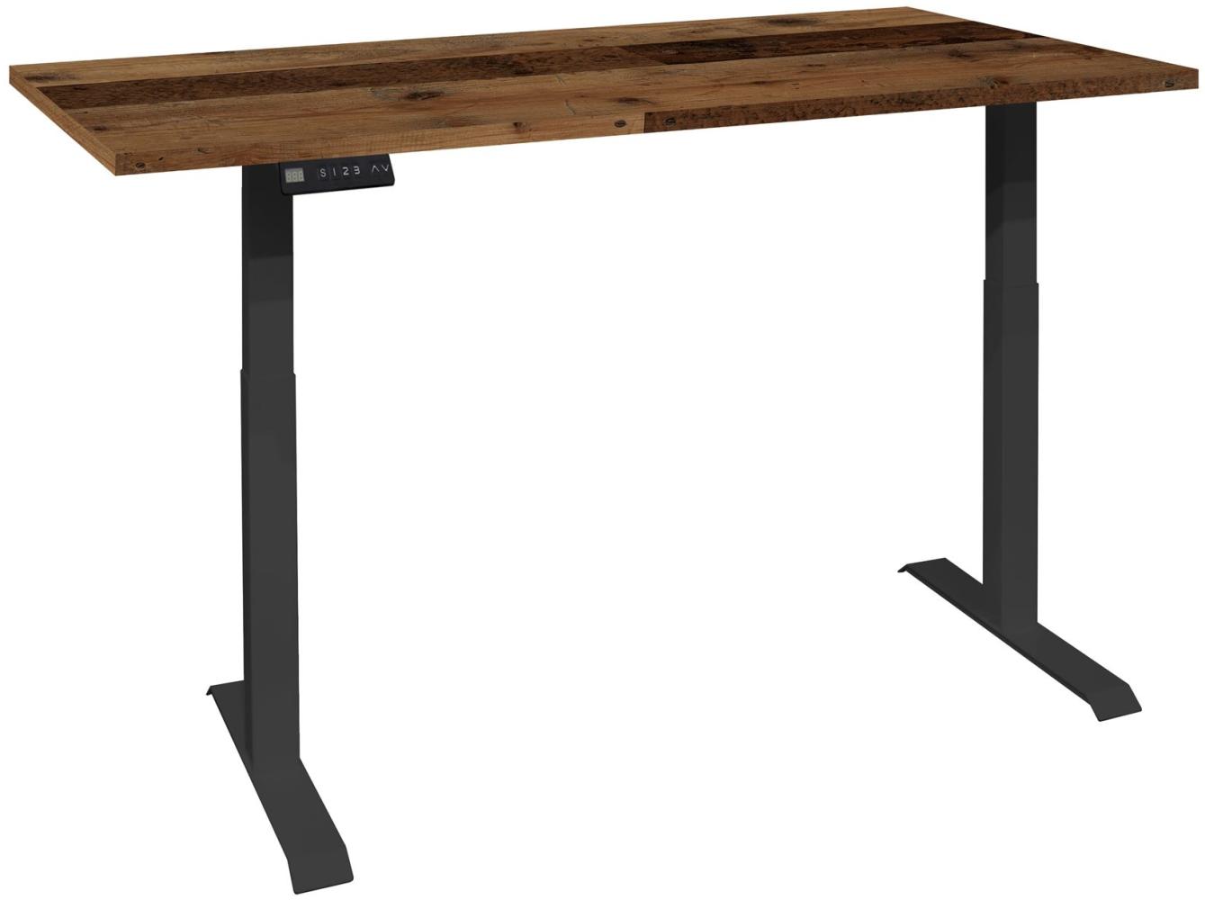 Schreibtisch höhenverstellbar elektrisch Editha 160x90 schwarz/texas oak 14233-16090 Bild 1