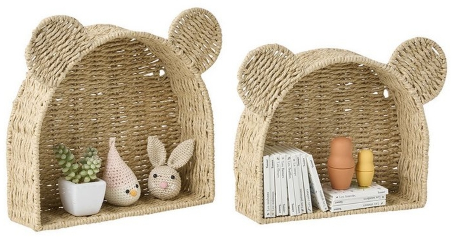 VERTBAUDET2er-Set Kinderzimmer Deko-Regale BÄR, Papierbraun Bild 1