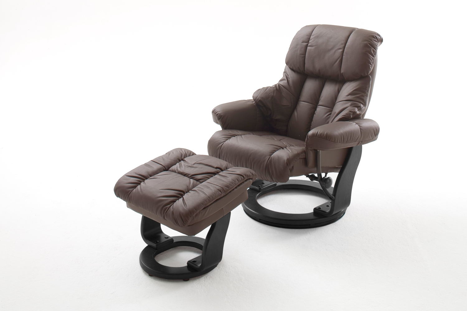 Relaxsessel mit Hocker CALGARY, braun/schwarz Bild 1