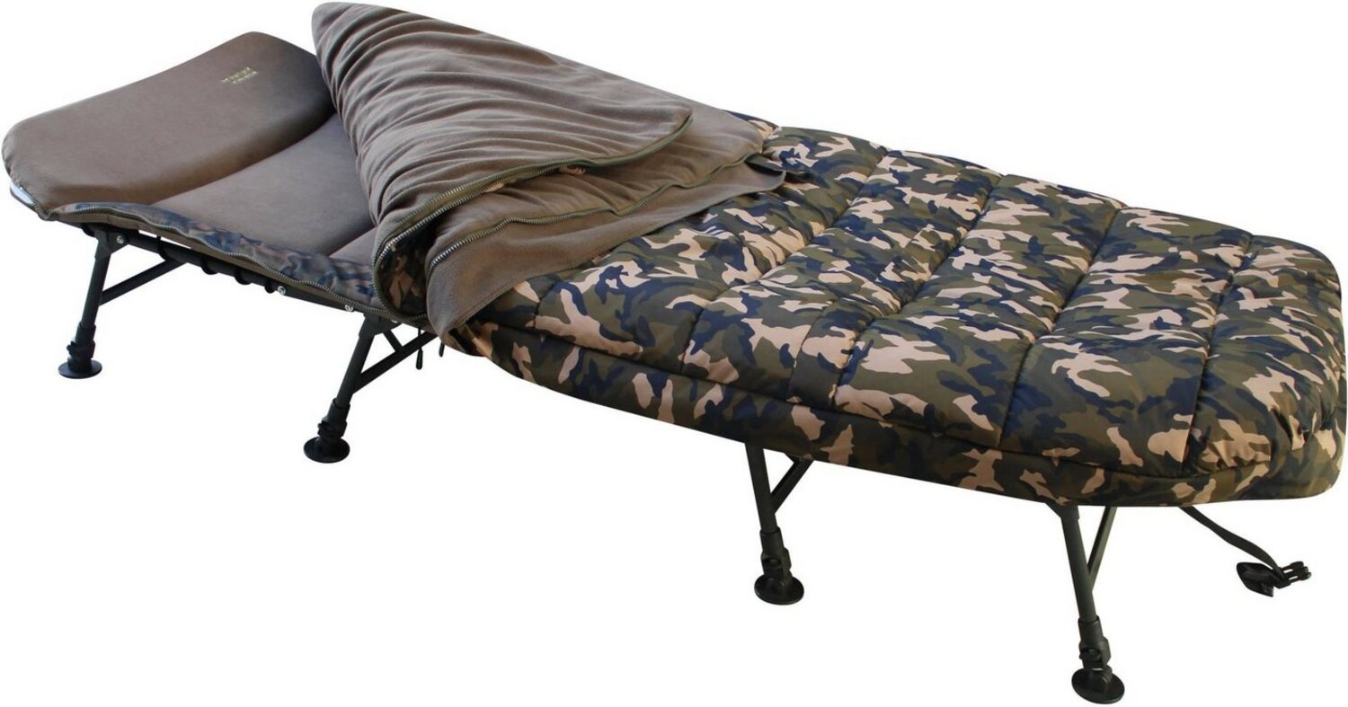 MK Angelsport Angelliege MK 8 Bein Bedchair Camo Sleeping System Bild 1