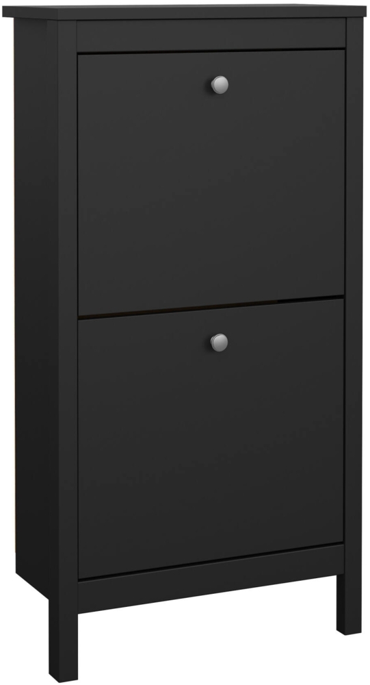 Dmora Schuhschrank Tisoy, Schuhregal, Mehrzweck-Eingangsgarderobe, Möbel für Schuhe, 54x25 h103 cm, Schwarz Bild 1