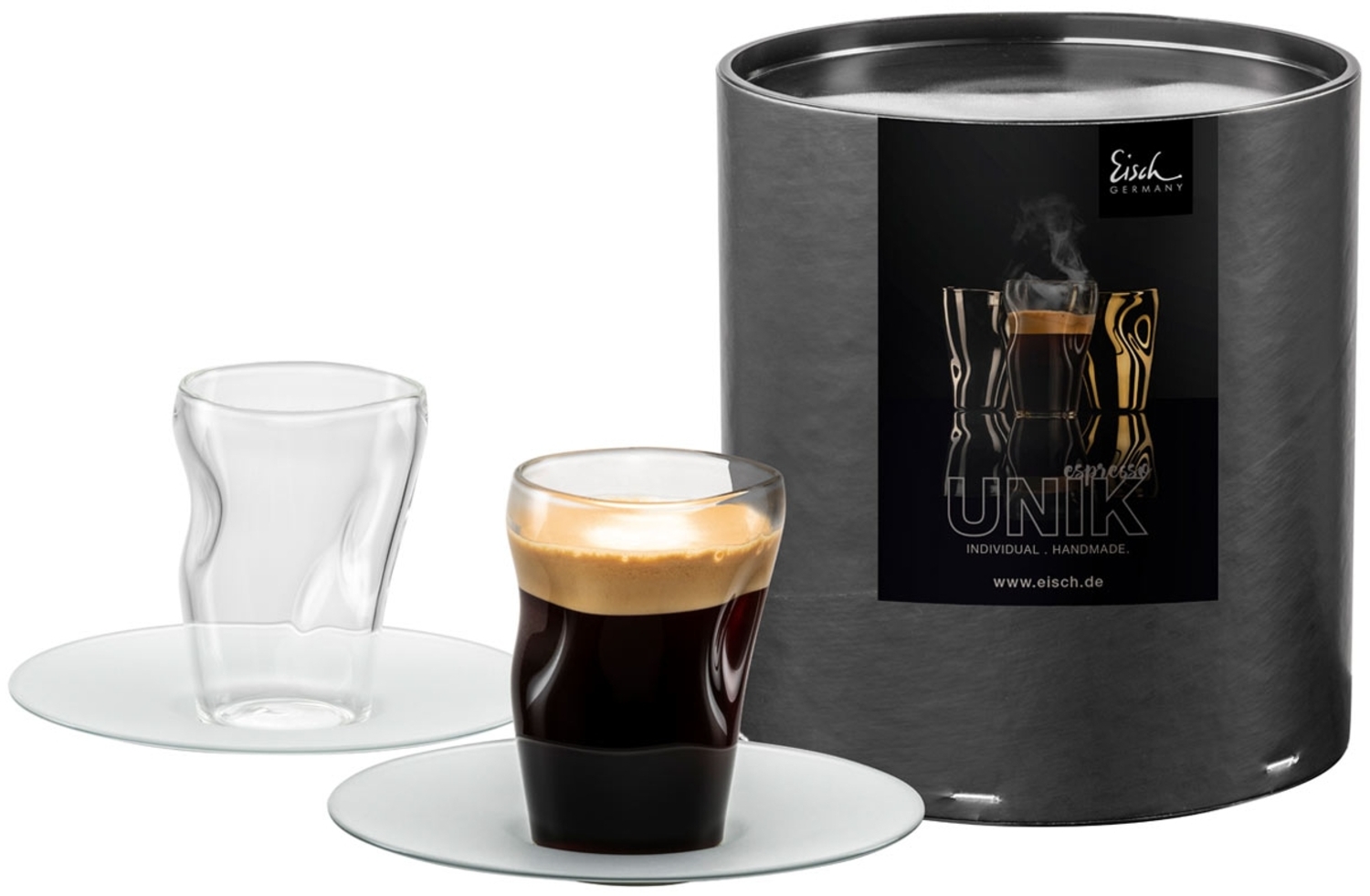 Eisch UNIK 2er Set Espressogläser mit Untertassen Bild 1