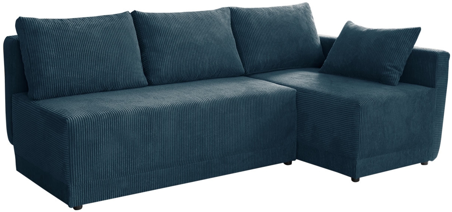 Ecksofa 'Zeles' Cord blau Rechts Bild 1