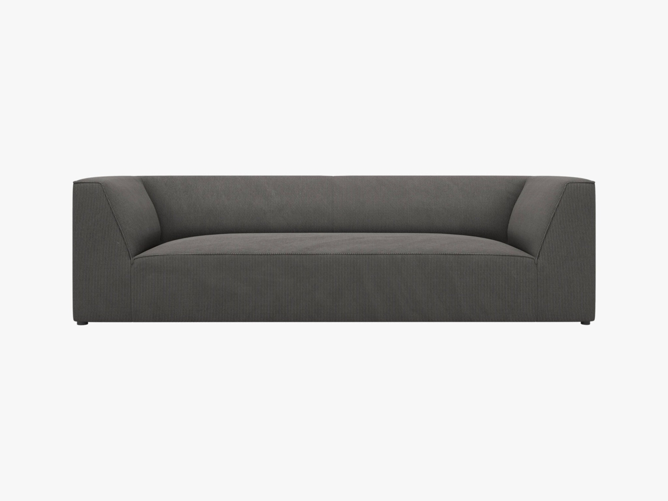 Micadoni Sofa Ruby 3-Sitzer Kord Scala Dunkelgrau Bild 1