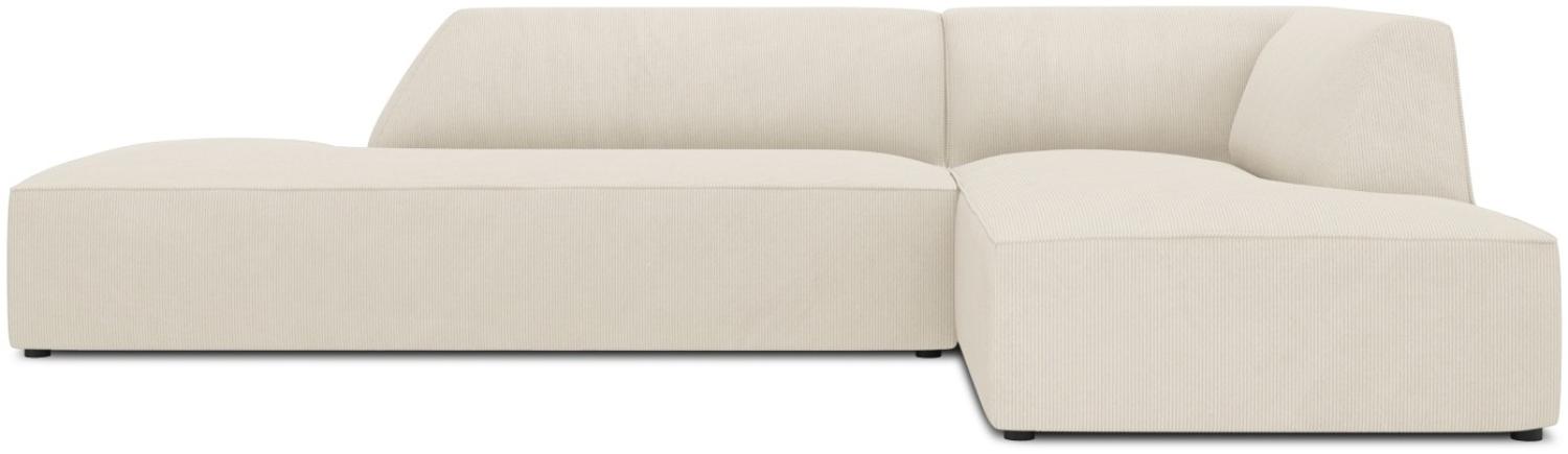 Micadoni 4-Sitzer Modular Ecke rechts Sofa Ruby | Bezug Light Beige | Beinfarbe Black Plastic Bild 1