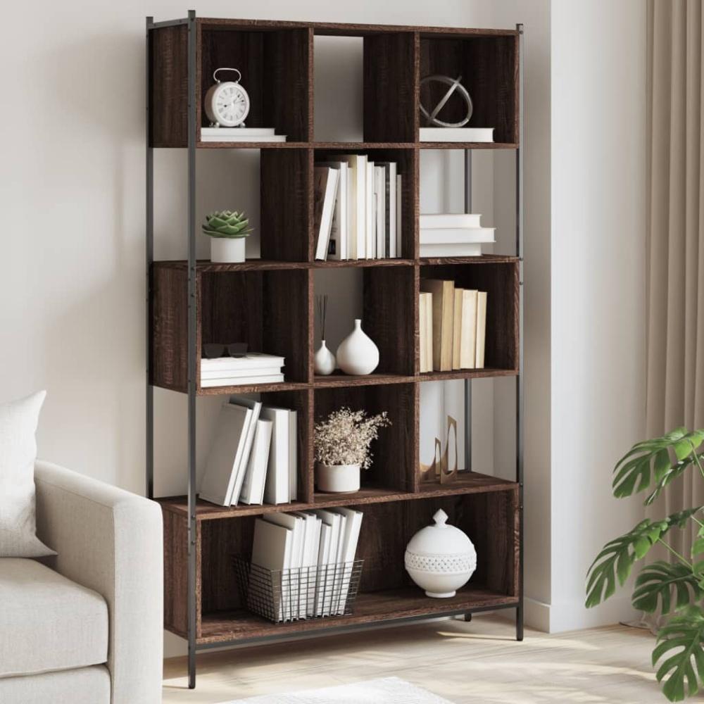 vidaXL Bücherregal Braun Eichen-Optik 102x28x172 cm Holzwerkstoff 3213661 Bild 1