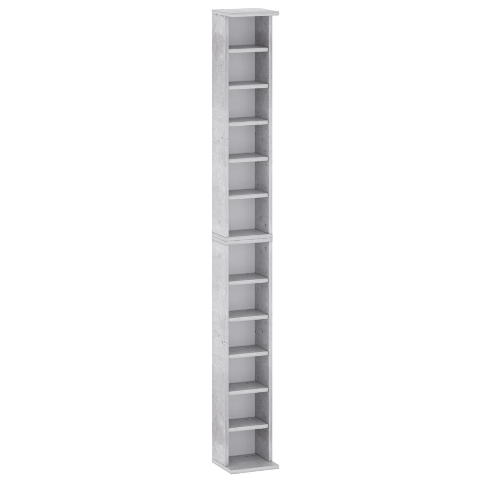 Domando Dekoregal Domaso M2 Modern für Wohnzimmer Breite 21cm, kompaktes Regal für CDs, DVDs und mehr in Beton Bild 1