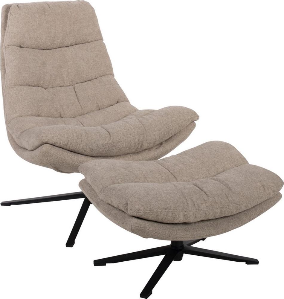 Duo Collection Relaxsessel Porto, 360° drehbar, doppelte Polsterung, mit Hocker, bis 115 kg belastbar Bild 1