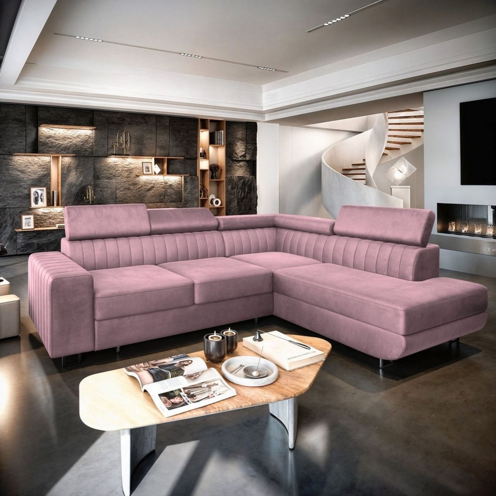 Masseno Ecksofa NOLA mit Schlaffunktion L-Form, Sofa mit Bettkasten Bild 1