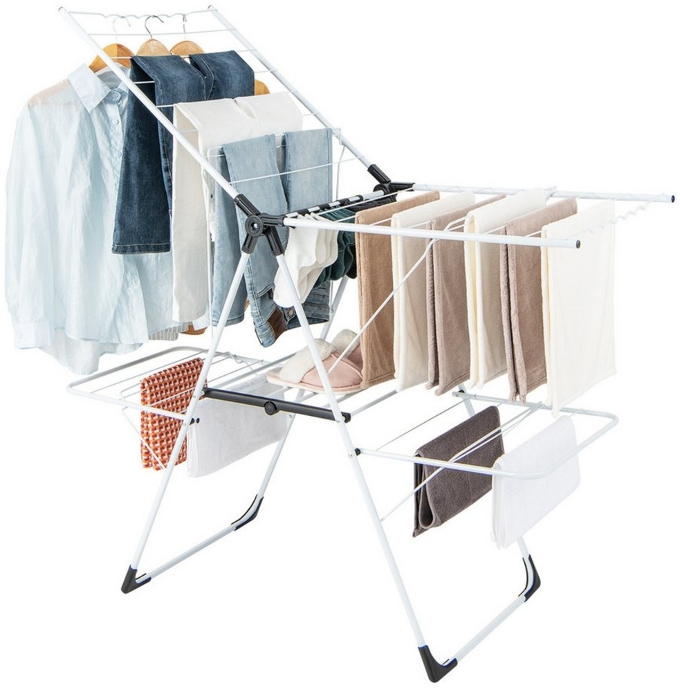 COSTWAY Flügelwäschetrockner, mit Flügeln, 2 Ebenen, höhenverstellbar, klappbar Bild 1