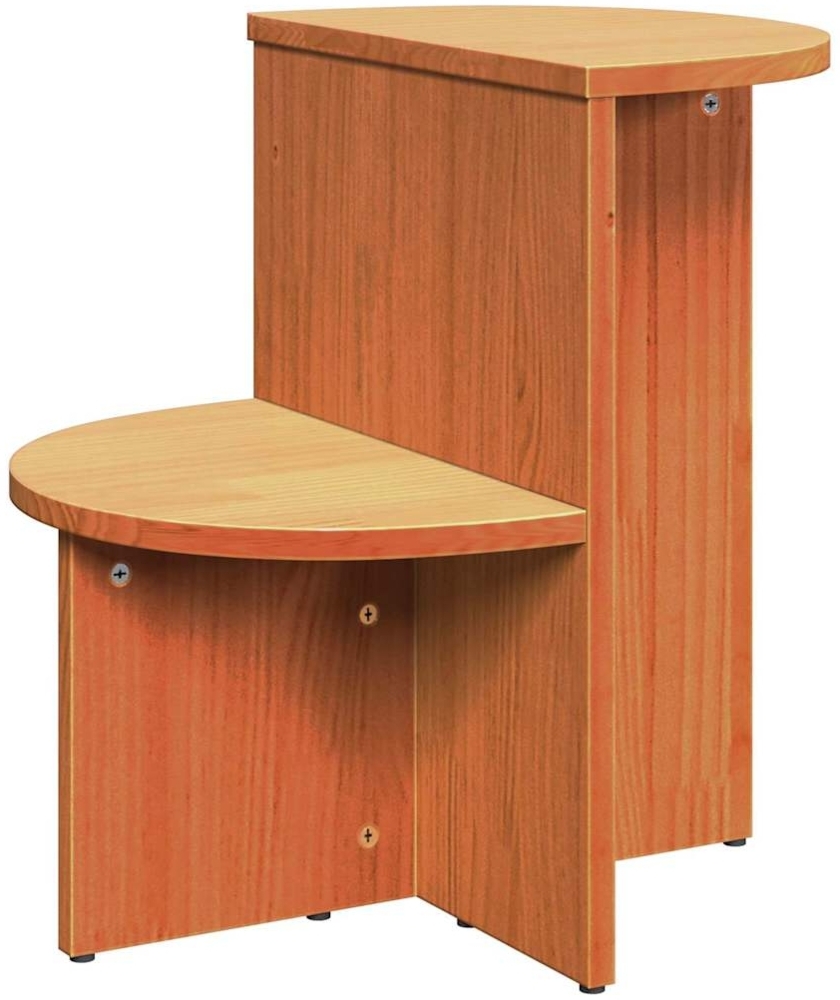 vidaXL Beistelltisch Wachsbraun 50 x 40 x 50 cm Massivholz Kiefer 873528 Bild 1