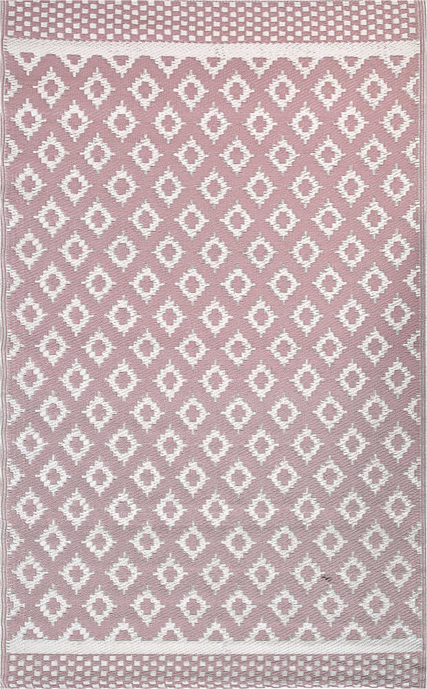 Outdoor Teppich rosa 120x180 cm geometrisches Muster THANE Bild 1