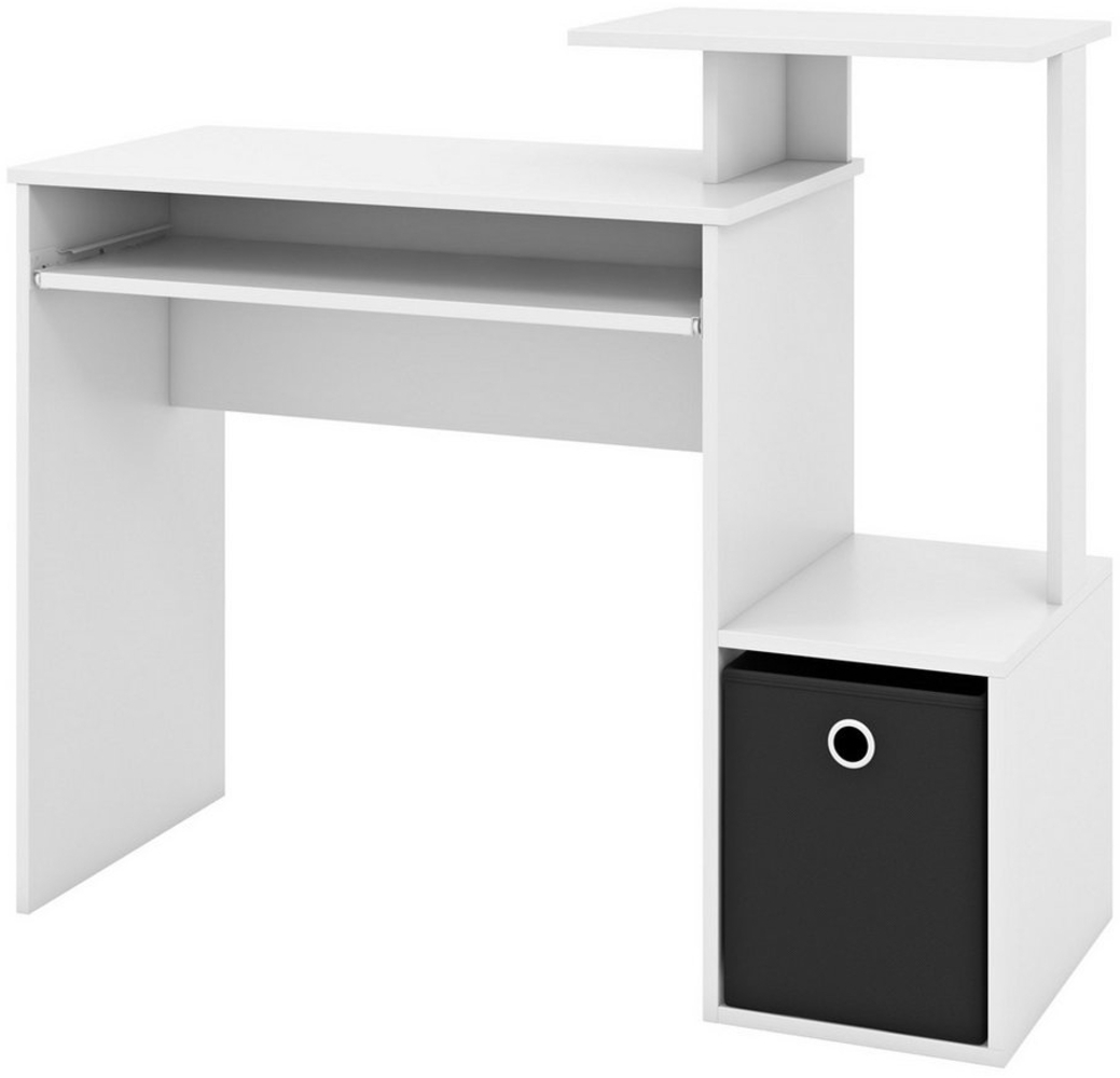 COSTWAY Schreibtisch, abnehmbare Stoffschublade, Drucker- & Tastaturablage Bild 1